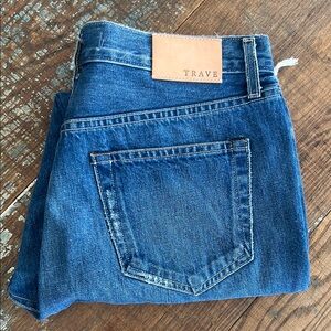 Trave Womens Blue Boyfriend Jean